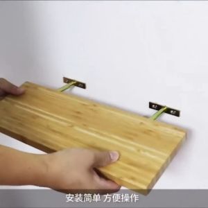 【WITH BOLT & TOX】Corner Bracket Invisible Shelf Support Bracket T-Shaped Bracket for Wall Shelves HEAVY DUTY Round Concealed Wall T-shaped Invisible Wall-mounted Shelf Support Invisible Shelf Support Bracket