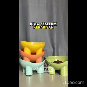 PAWHUB Pet Feeder Bowl Tempat Makan Kucing Anjing Anti Semut / Mangkok Plastik Hewan Peliharaan Kucing Anjing 4 Kaki