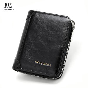 LouisWill Mens Short Wallet Fashion PU Wallet Business Wallet Multi-Card Position Wallets Travel Purses Coin Pouch ID Credit Cards Holders