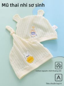 Mũ Cotton Mỏng Cho Bé Sơ Sinh Mũ a Lớp Mũ Mùa Xuân Thu Cho Bé Dưới 3 Tháng Tuổi Mũ Đầu Mũ Cotton Nguyên Chất Mũ Mùa Hè Cho Bé Trai Và Bé Gái