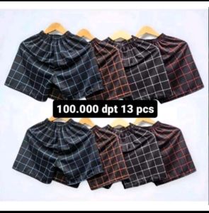 BOXSER PRIA WANITA CELANA PENDEK MOTIF TARTAN DEWASA TERBARU