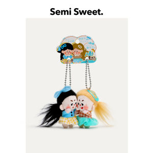 Fuzzy Gossip Friends Pair Keychain Backpack Accessory