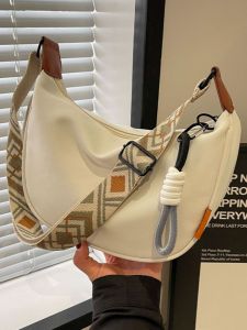 Casual Nylon Dumpling Shaped Bag Womens Fashionable Crossbody Commuter Bag Versatile Single Shoulder Bag Korean Style Soft Handbag