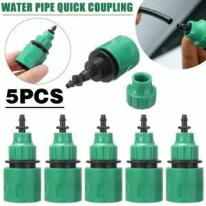 5 Pcs 4/7mm-8/11mm Plastic Garden Water Hose Quick Connector Irrigation Adapter Connector Drip Irrigation Tools