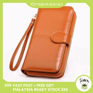 DROPASSIST 1362 Women PU Leather Wallets Pouch Purse Clutch Card Holder Bag Wanita Beg Duit Dompet Panjang