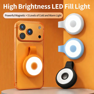 STTKGZD | Magnetic Selfie Fill Light Flexible Gooseneck LED Phone Light Adjustable Brightness Portable Vlog Makeup Lamp Eye Protection