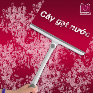 Cây gạt nước sàn nhà 180 độ cao cấp chổi quét nước và vệ sinh kính đa năng lưỡi silicone mềm dẻo