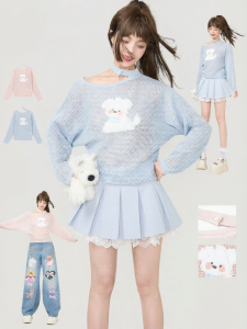 KEIKO | Autumn Cute Hollow Out T-shirt