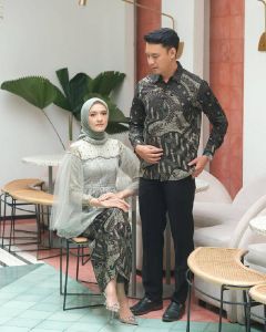 SET KEBAYA COUPLE MODERN KEBAYA BROKAT KEKINIAN COUPLE SET KEBAYA LAMARAN TUNANGAN WISUDA ASMITA