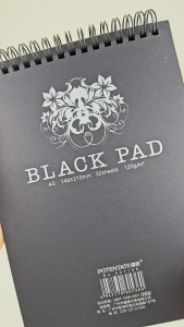 Potentate Sketchbook Black Paper A5 A4 Spiral Binding Buku Sketsa