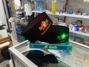 Peci Songkok Hitam NU Bordir Nama LED Langsung Jadi Ngga Pakai PO