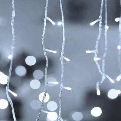 4Mx0.6M Curtain LED Icicle String Lights EU Plug Christmas Garland Droop Light Wedding Garden Street Outdoor Decorative Lighting