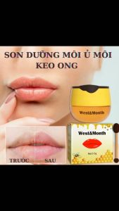 Mặt Nạ Ngủ Môi Chuyên Sâu Dùng Ban Đêm Và Ngày chiết xuất keo ong West & Month dưỡng môi mềm mịn