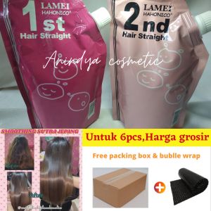 Lamei hahonico smoothing rambut ion jepang pelurus rambut sutra perawatan rambut salon
