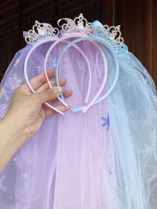 Princess Style Childrens Headscarf Hair Accessories Fairy Wand Birthday Gift Girls Crown Hairband Fairy Tale Theme