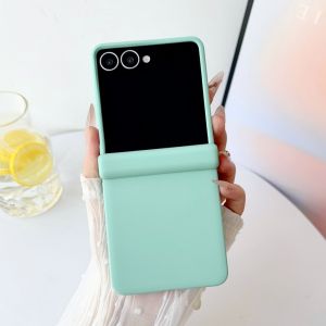 Ốp Điện Thoại Samsung Galaxy Z Flip 8/7E/7/6/5/4/3 Màu Huỳnh Quang Silicone Lỏng Màu Kẹo Vỏ Bảo Vệ Bản Lề Chống Sốc