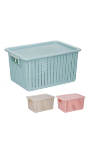 Rổ đan chữ nhật nhựa VIỆT NHẬT / GIA LONG - Có nắp không nắp đựng tài liệu bánh kẹo đồ chơi quần áo bé 3415
