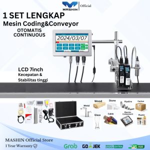 Mesin Coding Inkjet Expired Date Oyomatis Continue SET LENGKAP Conveyor JMZ-150P Mashin