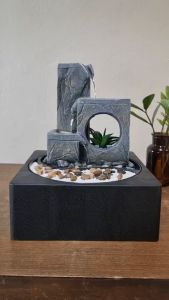 น้ำพุตั้งโต๊ะ รุ่นรหัสสินค้า1239017L-1 อ่างน้ำล้นตั้งโต๊ะตกแต่งบ้าน เสริมฮวงจุ้ยโชคลาภ ของขวัญ