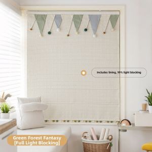 Layered Day Night Curtain French Cream Style