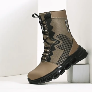 High-top tactical work boots - resistant to impact and puncture anti-slip and breathable. Ideal choice for outdoor work.