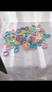 50pcs Multicolors Mini Small Hairties Rope Ring Elastic Hairband Ponytail Holder