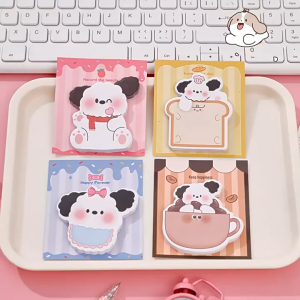 Cute Dog Convenience Sticker Cartoon Tearable Sticky Paper Student Stationery Message Sticker Memo