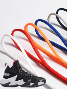 Basketball Shoe Laces Round Colorful White