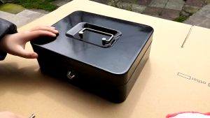 8/10 Inch Cash Box With Lock Key Saving Organizer Household Locker Cash Drawer Portable