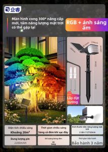 QIR | Đèn Chiếu Sáng Ngoài Trời Siêu Sáng Chống Nước Sử Dụng Năng Lượng Mặt Trời