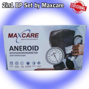 Maxcare 2in1 Blood Pressure Set Aneroid Sphygmomanometer with Stethoscope and Pouch
