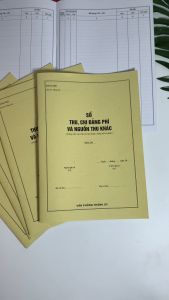 Combo 5 quyển Sổ Thu Chi Đảng phí và Nguồn thu khác Văn phòng Thành Ủy
