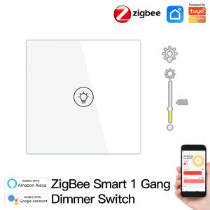 MOES | Smart ZigBee Multi-gang Light Dimmer Switch Independent Control Smart Tuya APP Control Works with Alexa Google Home 1/2/3 Gang