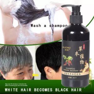 Polygonum Multiflorum Shampoo Black Herbal Natural Polygonum Multiflorum Shine Activ-Infusion Rambut Hitam Berkilau Dengan Urang Aring 300ml