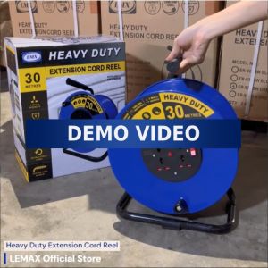 LMX Heavy Duty Extension Cord Reel 4 Gang 20M / 30M Industrial Extension Wire Power Tools Plug Adapter Trailing Socket Cigarette Lighter Extension Cord - Lazada