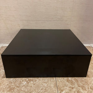 Large Wooden Sculpture Toy Bear Display Piece Square Simple Design Base Modern Minimalist Style Home Decoration Living Room