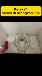 Pembersih Kerak Kamar Mandi KLINO CARE 500ml Liquid Cleaner Keramik Porselen WC Toilet Praktis Bersih Mengkilap FREE BONUS Sarung Tangan Karet