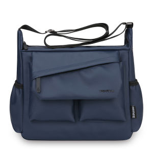 Large Capacity Casual Mens Crossbody Bag Fashionable Single Shoulder Commuter Bag Wear Resistant Trendy Backpack