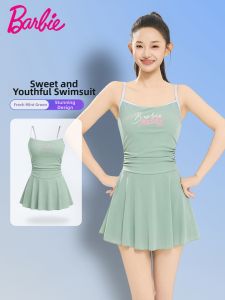 Barbie | Waist Ruching Slimming Conservative One-piece Swimwear