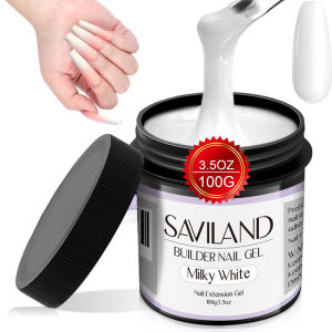 SAVILAND LED UV Builder Nail Gel 100g White Hard Gel for Nail Extension Professional Salon Strength DIY Nail Art Supplies