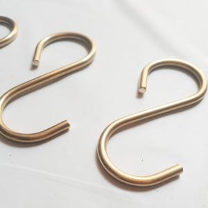 Retro Bronze S-Hooks Kitchen Cup Holder No Drilling Required Storage S-Hooks for Clothing Stores Copper Material Heavy Duty