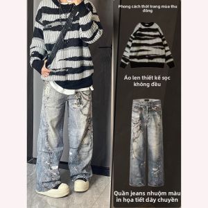 OUMULONG | Bộ Đồ Retro Mỹ Cool 2 Mảnh