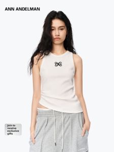 ANN ANDELMAN | White Asymmetric Ruched Tank Top