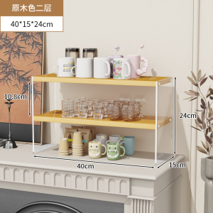 ชั้นวางของชั้นวางของบนโต๊ะแบบหลายชั้น กล่องจัดระเบียบ ชุดชา ชามชา ชั้นวางของสำหรับเก็บของ ชั้นวางของสำหรับแก้วน้ำ ชั้นวางของแยกชั้น