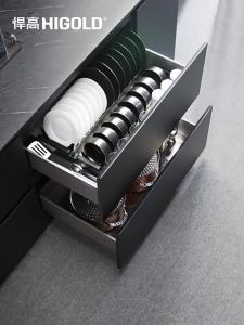 HIGOLD | Storage Double Drawer Stainless Steel Basket 304