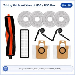 Phụ Kiện Máy Hút Bụi Xiaomi Robot Vacuum H50/H50 Pro: Chổi Chính Chổi Phụ Bộ Lọc HEPA Khăn Lau Túi Đựng Bụi - Phụ Kiện Máy Hút Bụi Cho Máy Vệ Sinh