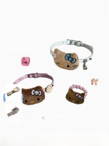 Original IVONA KT Chocker Cute Y2K Millennium Leather Spicy Girl Subculture Niche Necklace Fashionable Jewelry Accessory