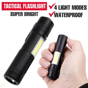 T.Ph Mini Tactical Flashlight Super Bright COB Waterproof LED Flash Light Torch for Outdoor Travel Hiking Camping Lights