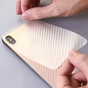 ฟิล์มกันรอยด้านหลังไอโฟน 17 17Air 17Pro 17ProMax ลายเคฟล่า ติดตั้งง่าย สามารถติดเองได้