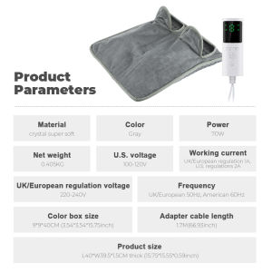 Electric Heating Foot Warmer Portable Heating Pad EU/US Plug Winter Household Washable Hand Warming Pad Sofa Office Heater Mat